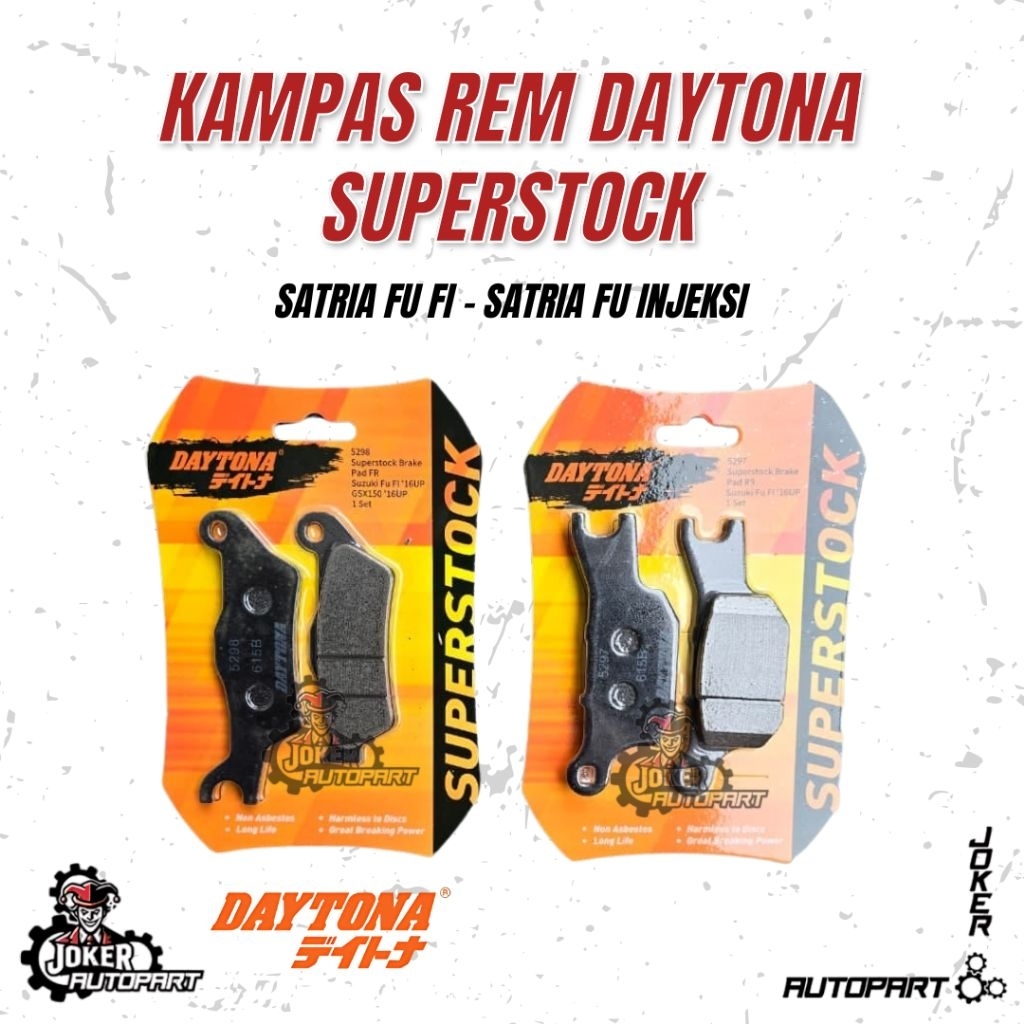 Daytona Kampas Rem Satria FU FI Injeksi Satria FU 150 fi Injeksi Dispad Kampas Rem Superstock