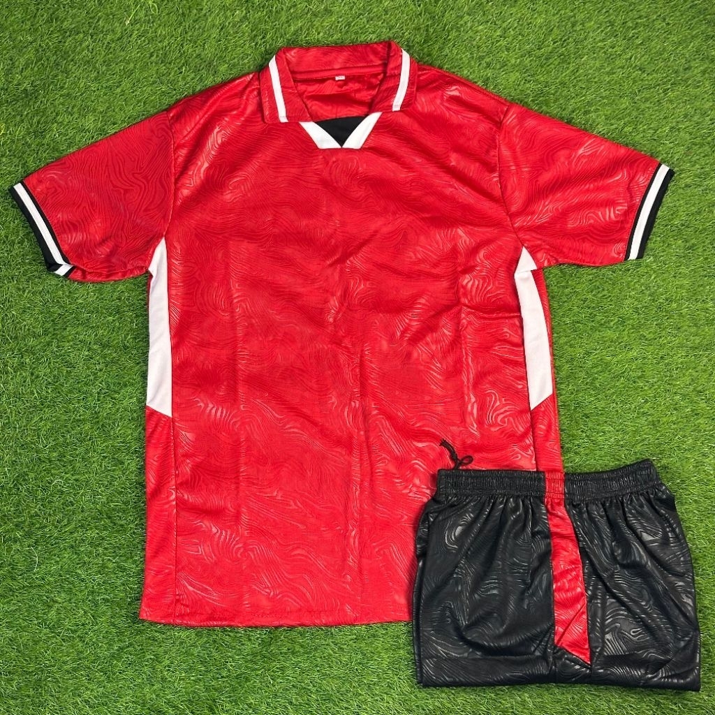 EMBOSH - Jersey Bola Setelan Futsal bahan Embosh Jersey Kerah