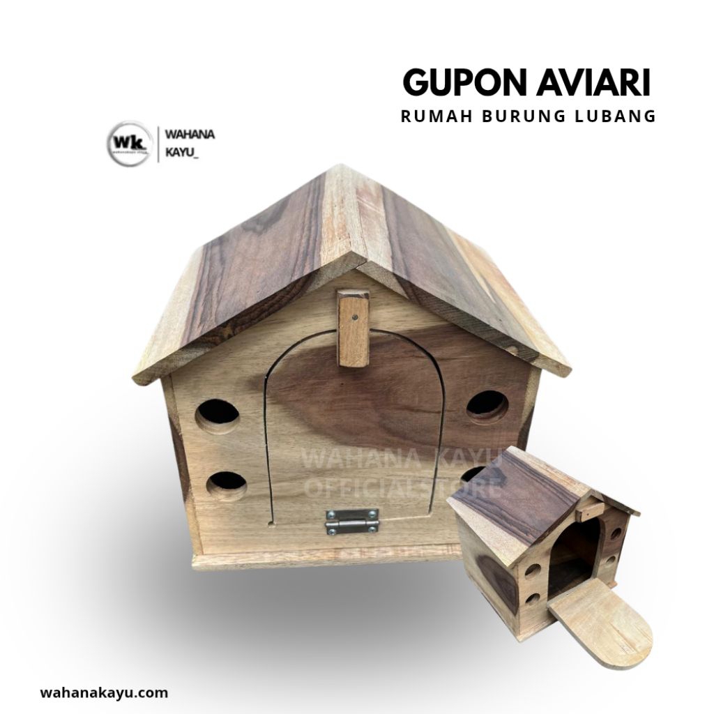RUMAH BURUNG TUPAI KAYU| RUMAH KANDANG AVIARI BETET
