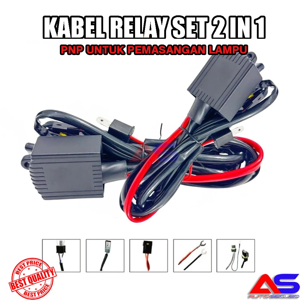 ORIGINAL KABEL RELAY BILED MOTOR MOBIL RELAY MOTOR SUPER 1 LAMPU BILED | KABE RELAY HID MOBIL 2 LAMP