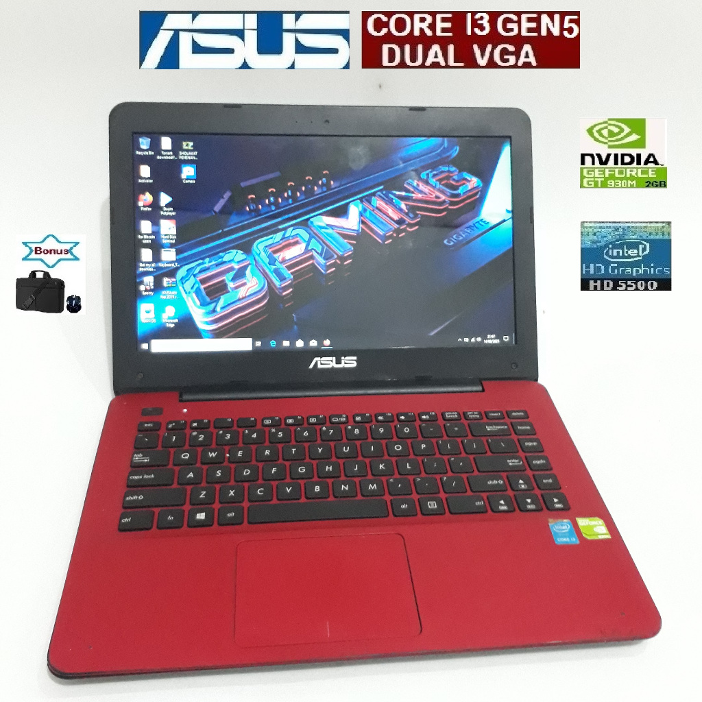 ASUS X455L Dual vga Ram 8Gb Ssd 256Gb Laptop Core I3 Nvdia Geforce 2Gb