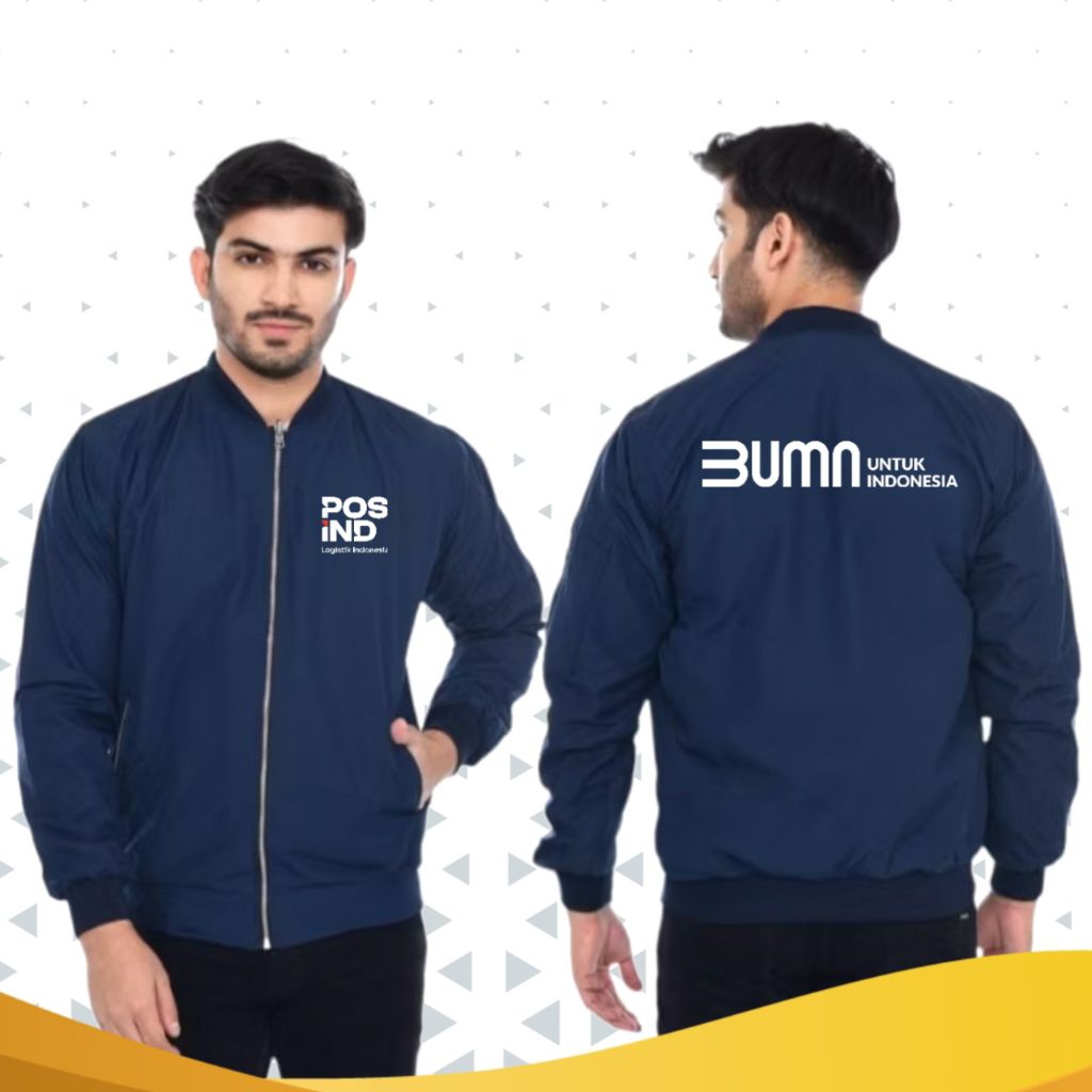 Jaket Pos Indonesia Bordir Jaket Bomber Pos Indonesia