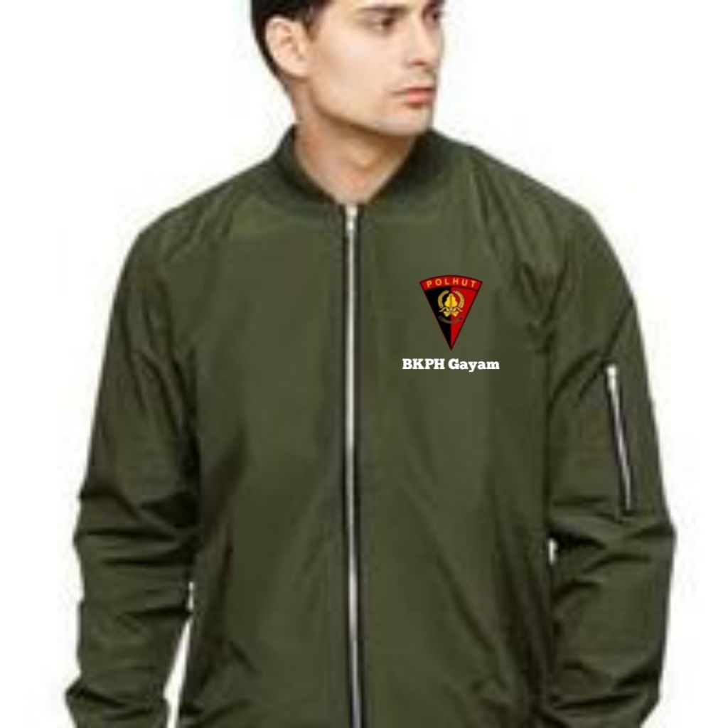 Jaket Polhut Bordir Custom Jaket Bomber Polhut