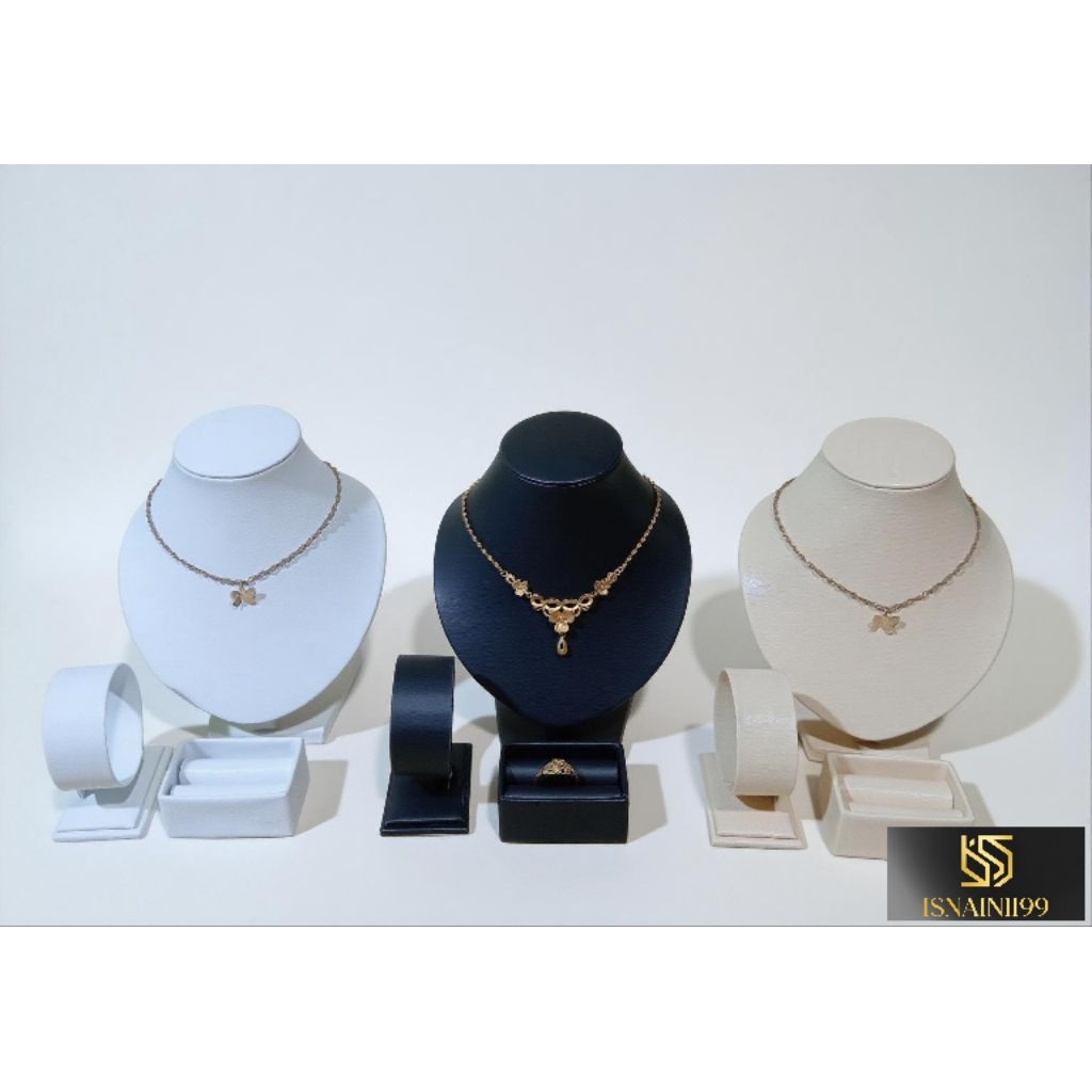 Display kalung/tempat perhiasan kalung satu set/display Mannequin leher/tempat kalung/display stand 