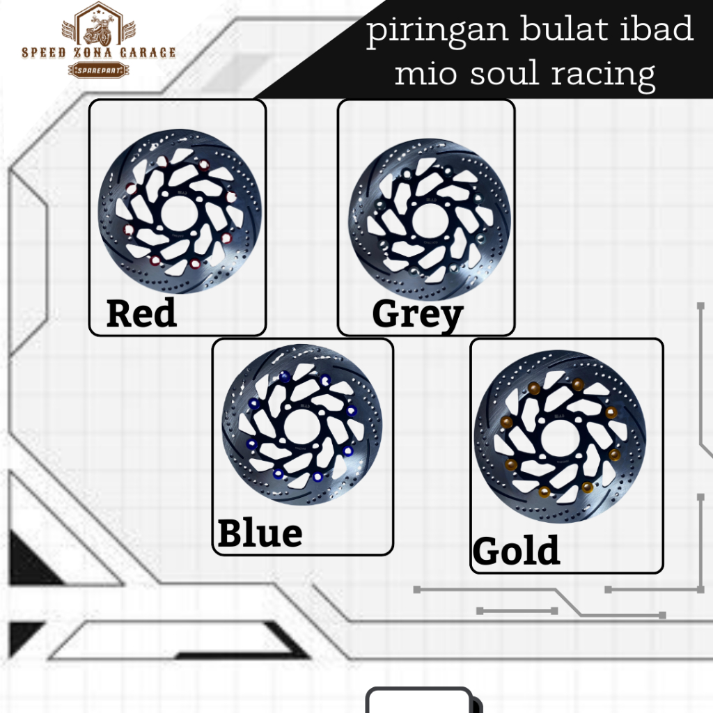 PIRINGAN DISC BRAKE PIRINGAN DEPAN CAKRAM BULAT IBAD MIO SOUL 260MM
