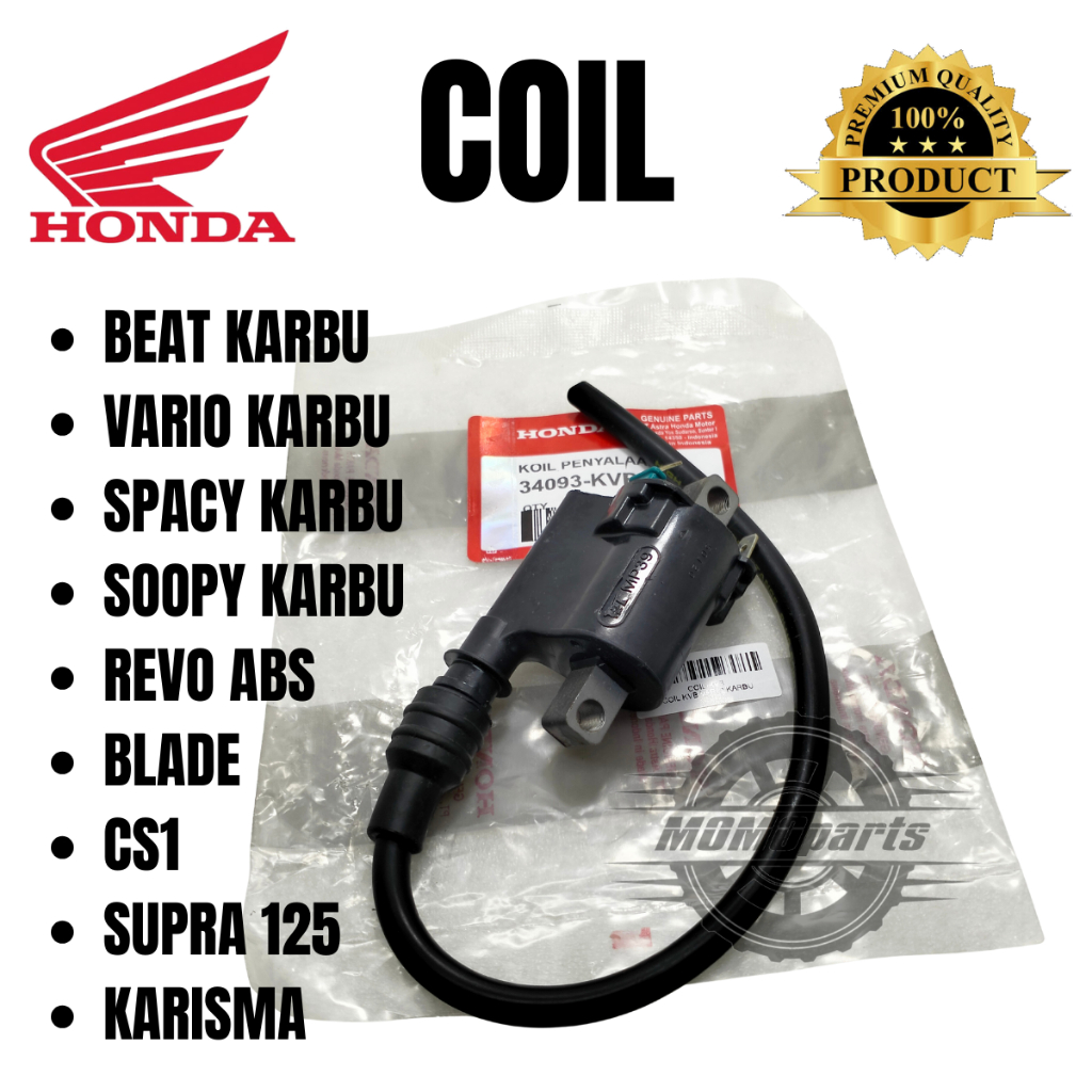 ORIGINAL KOIL PENGAPIAN HONDA BEAT VARIO SCOOPY SPACY KARBU REVO ABS ABSOLUTE BLADE CS1 SUPRA X 125 