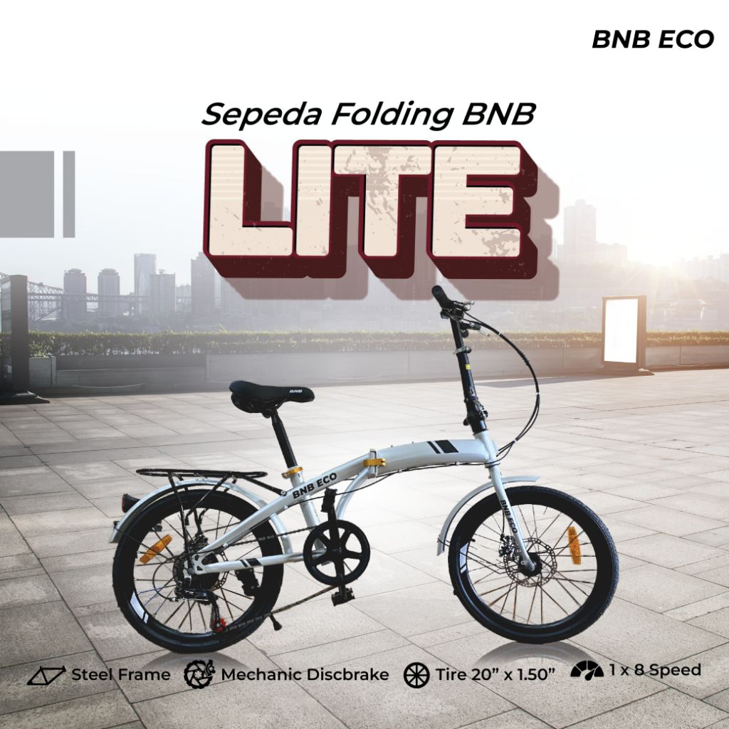 Sepeda Lipat  BNB 20 inch Eco Lite Rem Cakram