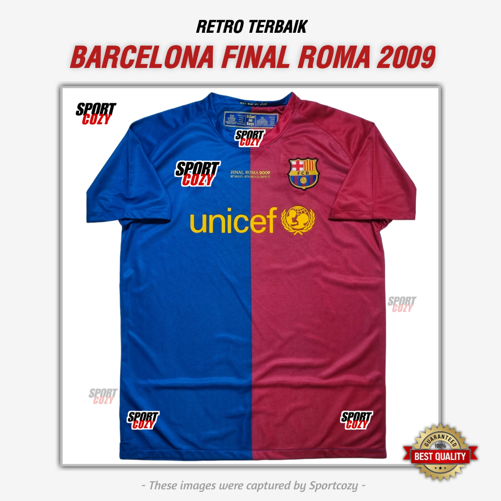 BEST JERSEY RETRO BARCA BARCELONA HOME FINAL ROMA 2009 JERSEY RETRO TERBAIK