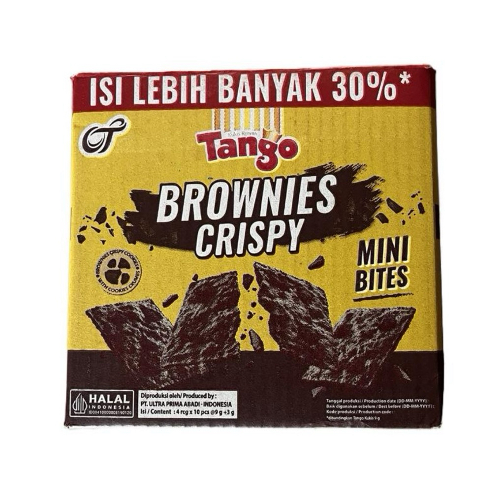 

Tango brownies crispy 1 karton kardus isi 40 bungkus @12g