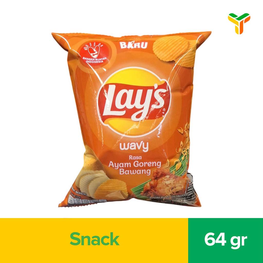 

Lays Wavy Rasa Ayam Goreng Bawang 64 Gram