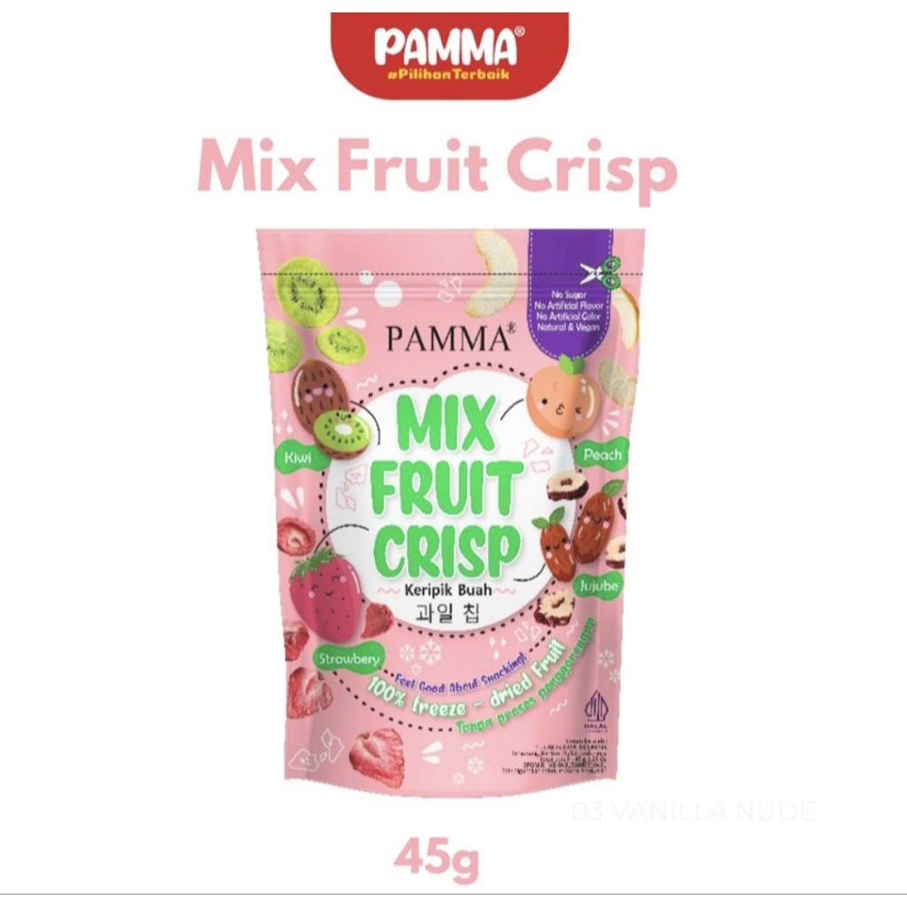 

PAMMA Mix Fruit Crisp / PAMMA Mix Vegie Crisp / PAMMA Whole Strawberry Crisp / PAMMA keripik buah pouch 45g
