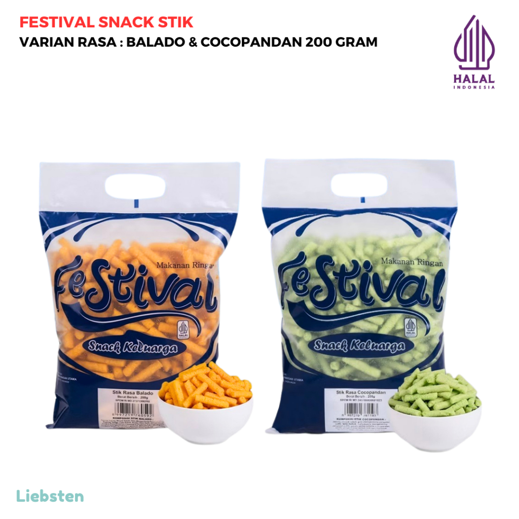 

Festival Snack Stik Rasa Cocopandan Dan Balado 200 Gr