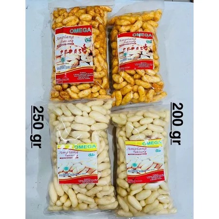 

Amplang OMEGA berat 200 gr (asli ikan tengiri rasa original dan pedas)