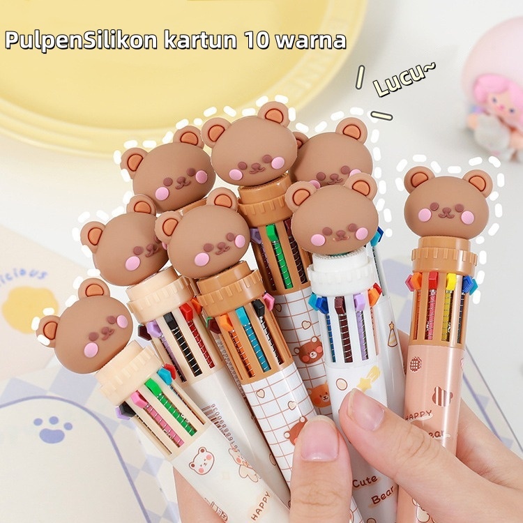 

Pulpen 10 Warna Karakter Beruang Lucu | Pulpen Motif Teddy Bear IH S996