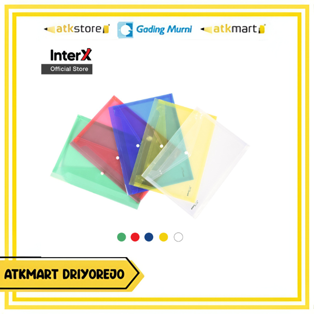 

INTER-X Folder Map 1 Kancing DBX 200F | Folder One Map Plastik Kancing Punggung Transparan Bening
