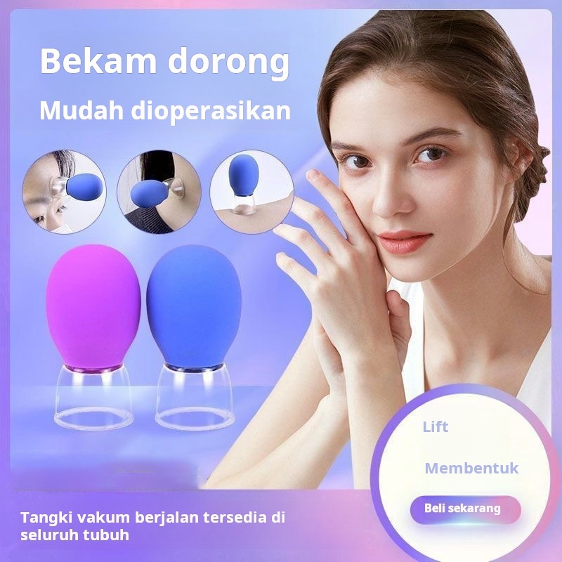 [8/4/2/1PCS] Alat bekam pengencang wajah Alat kecantikan bekam silikon Pemijat wajah Cangkir pengiki