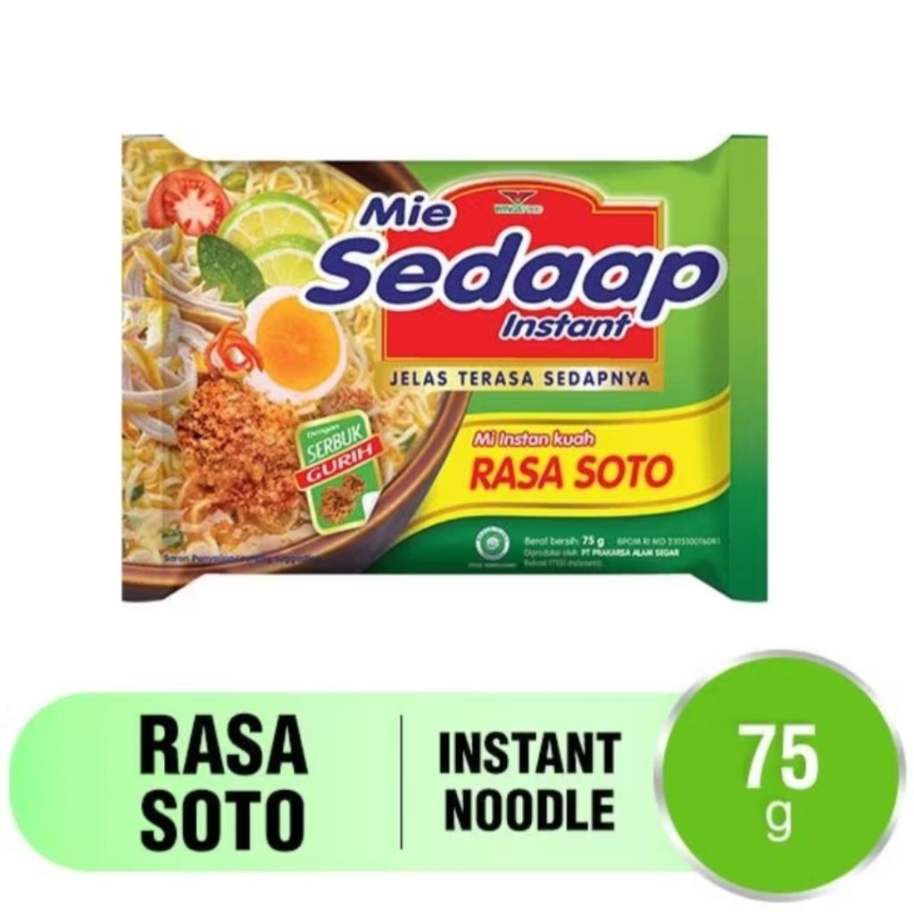 

Mie Sedaap instant kuah rasa soto 75g x5 pcs