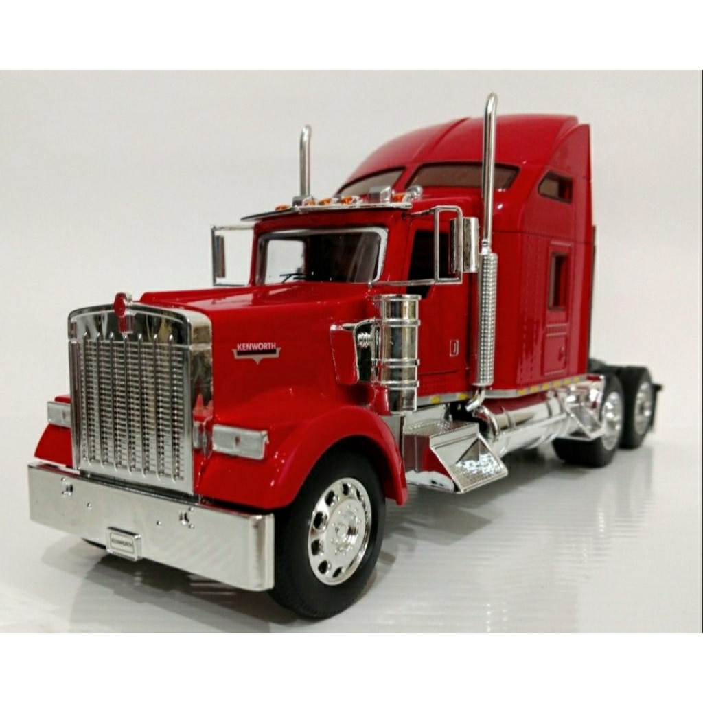Diecast Welly Super Haulier Kenworth W900 Merah Baru Bukan Bekas Komplit