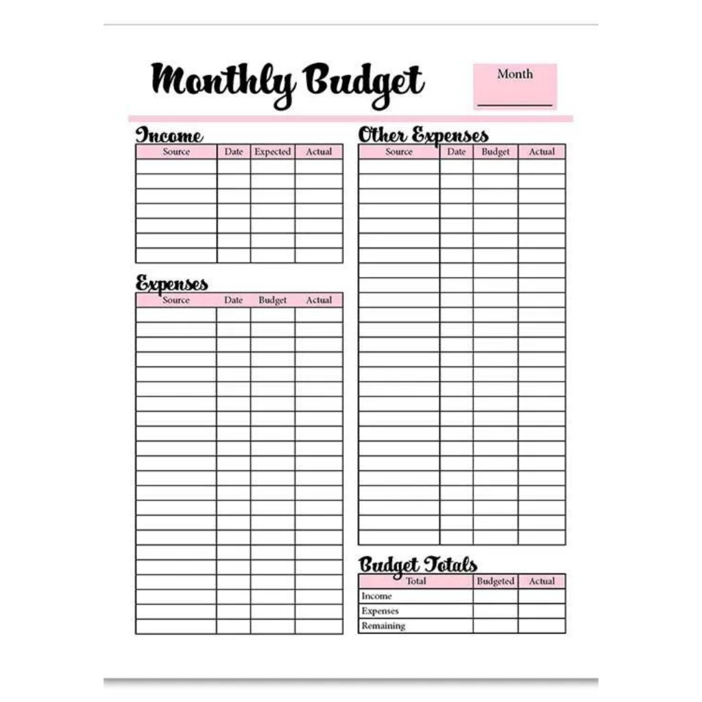 

Budget / Financial Planner A5 30 halaman dengan berbagai macam model