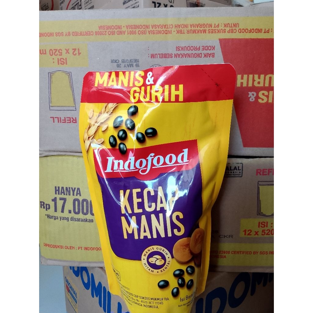 

kecap manis Indofood 520ml. 1karton isi 12