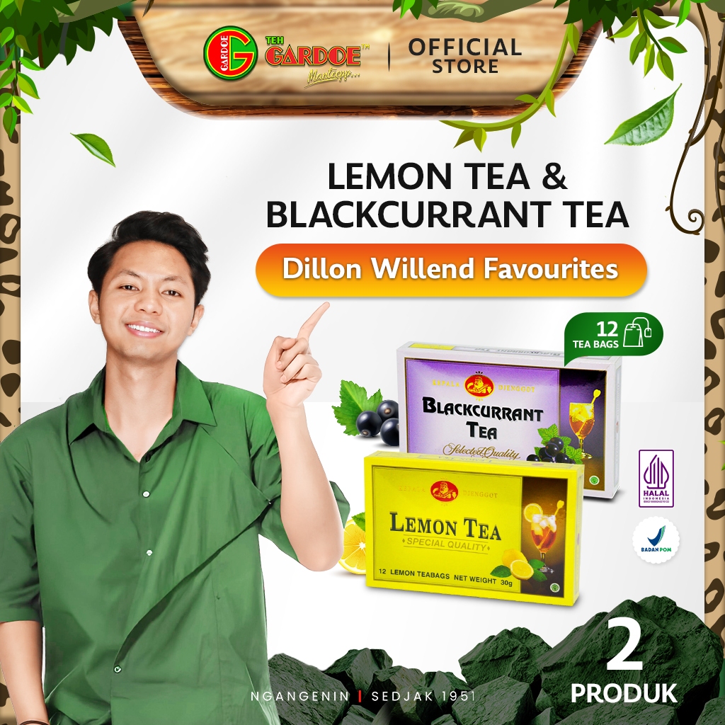 

(PROMO BUNDLING) - Kepala Djenggot Lemon Tea Regular 12's 30 gr & Blackcurrent tea Regular 12's 30 gr - HAPPY FRUITEA