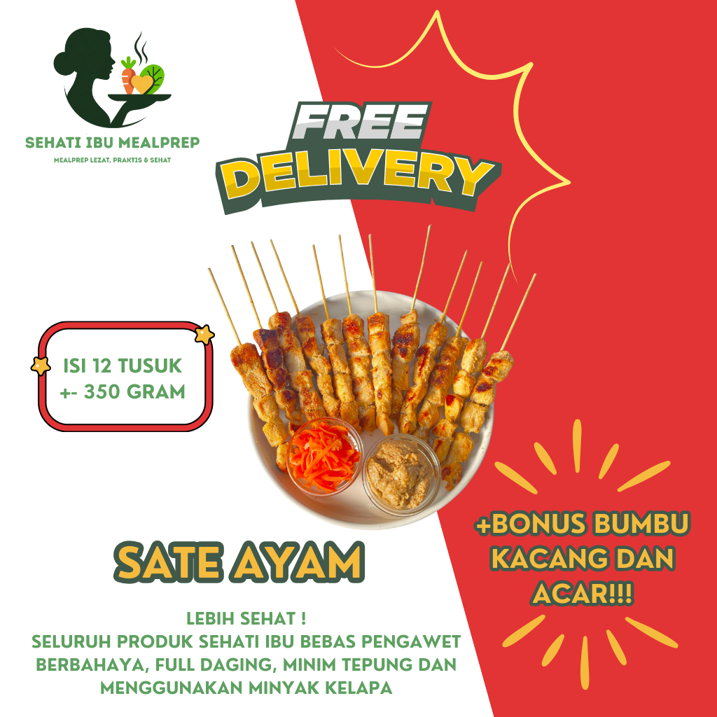 

Sate Fillet Dada Ayam Bumbu Kacang Bonus Acar Ready To Cook Sehat Praktis Homemade Frozen Chicken Satay