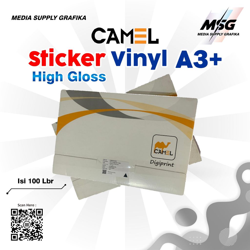 

Sticker vinyl laser A3+ CAMEL DIGIPRINT Glossy Matte Transparan MSG
