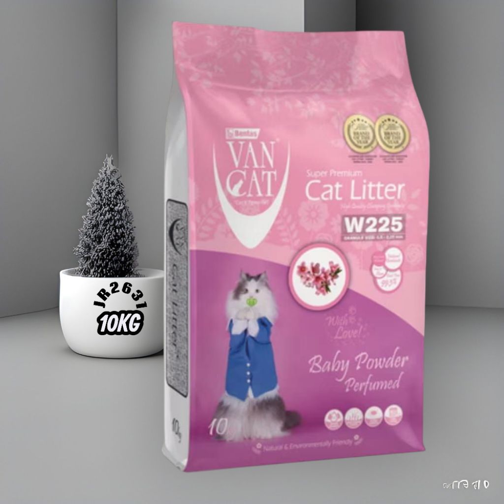 Pasir Kucing Van Cat Super Premium Cat Litter W225 Granule Size:0,5-2,25 mm Tersedia Dalam Kemasan 1