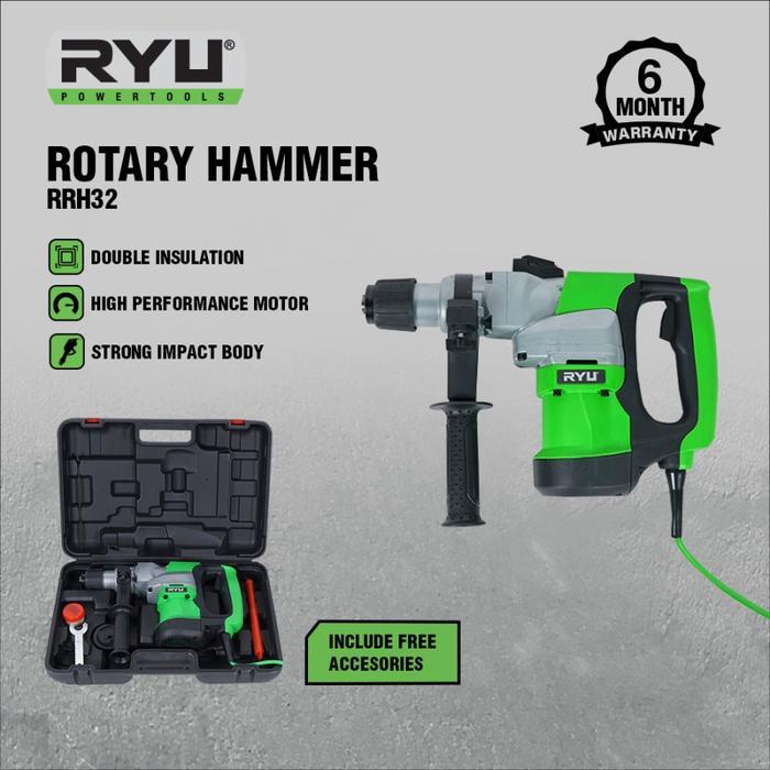 RYU - ROTARY HAMMER RRH 32 RYU ROTARY HAMMER (RRH32) MESIN BOR BOBOK