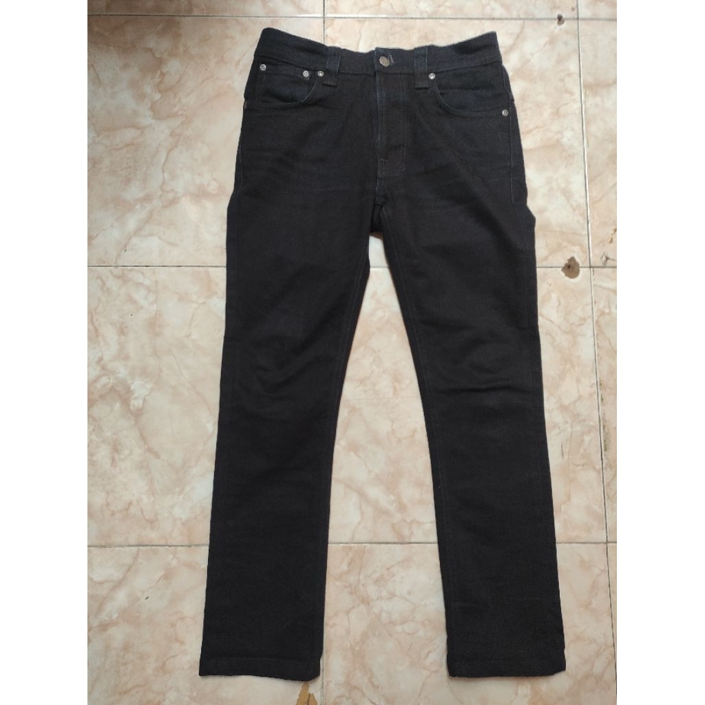 Nudie Jeans Thin Finn Black Ring Original Authentic Asli celana denim levis pria wanita