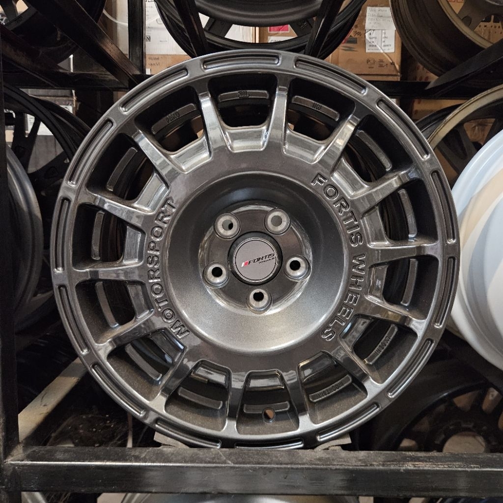 VELG MOBIL ORIGINAL FORTIS WHEELS BY PAKO PRW 16 TYPE 01 R16x7 5H 100 ET 38 DARK GREY - SIENTA NEW A