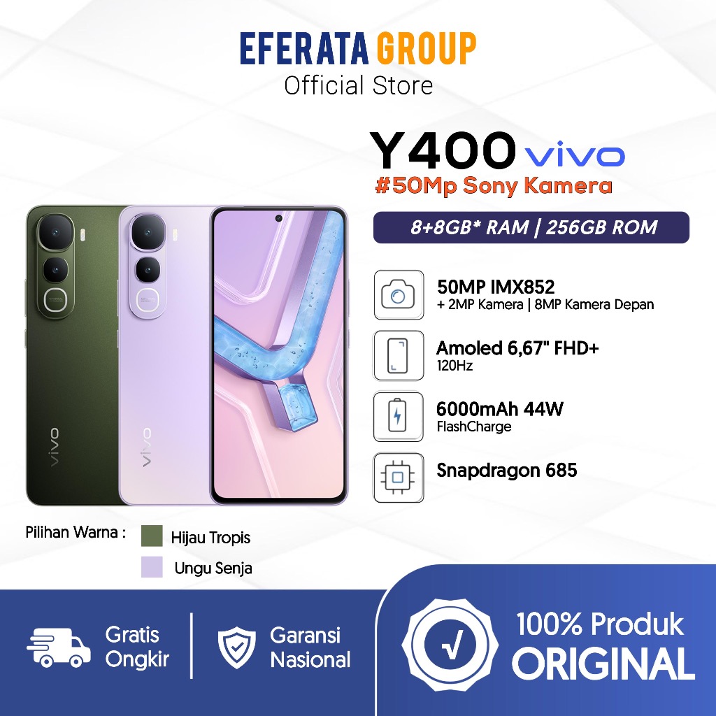 Handphone VIVO Y400 8/256GB 4G