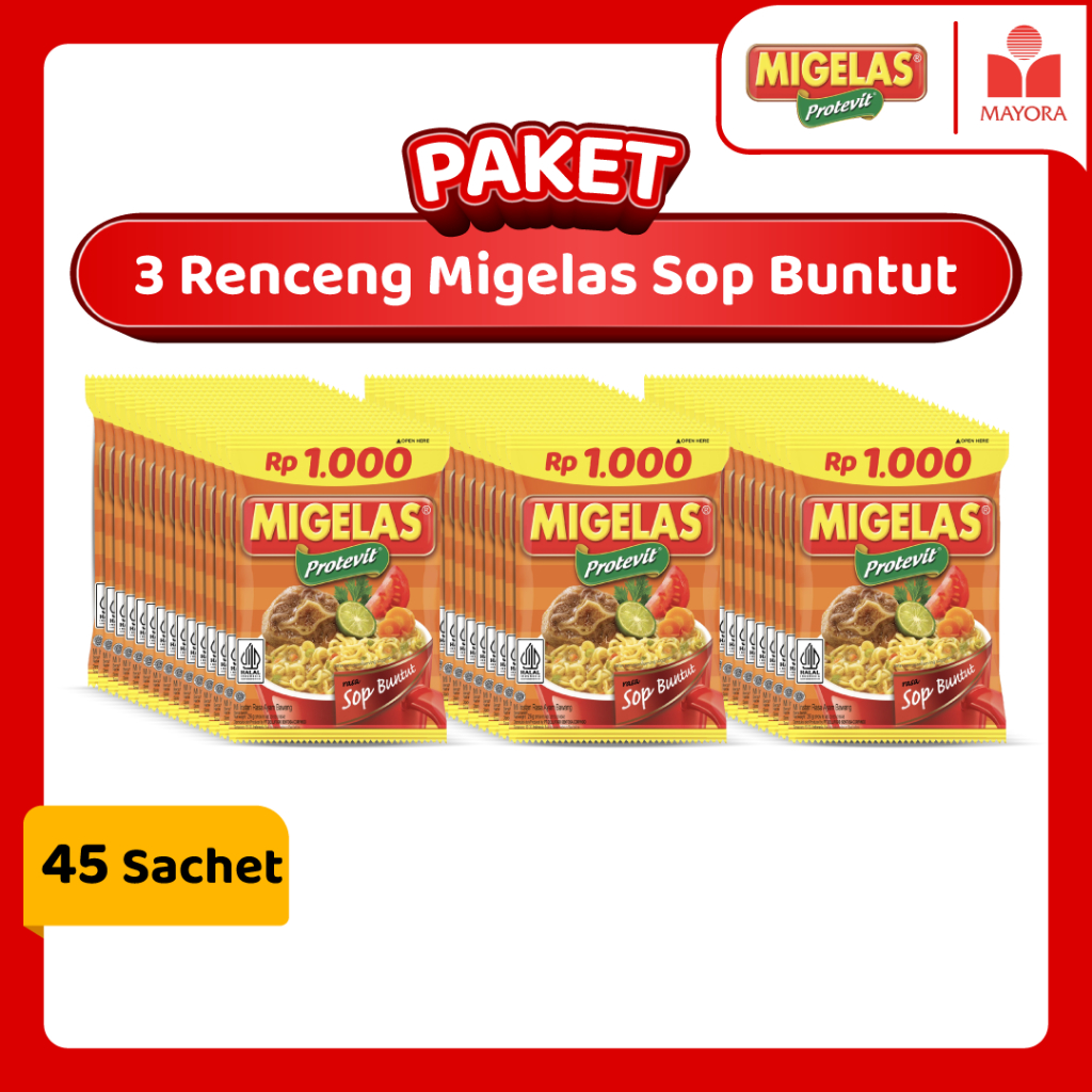 

Paket 3 Renceng Migelas Sop Buntut