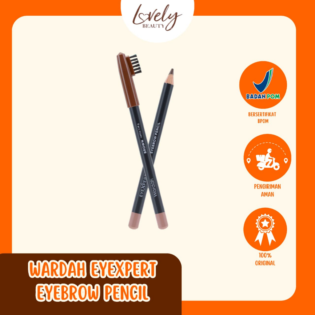 Wardah EyeXpert Eyebrow Pencil | Pensil Alis Wardah/Eye Brow/Waterproof/Kit/Definer/Matic