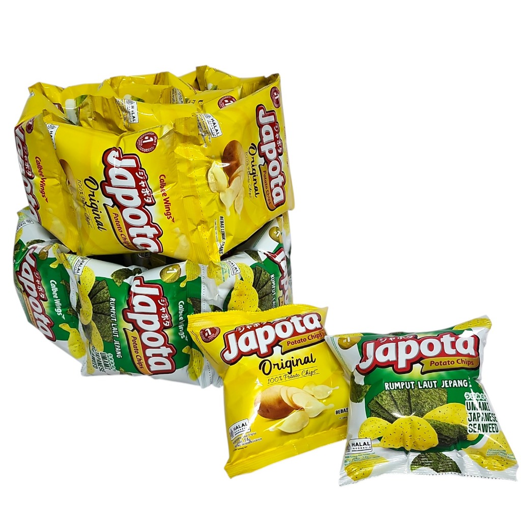 

Japota Seaweed Potato Chips Mini Size RENCENG - Netto 14 gr x 10 bks
