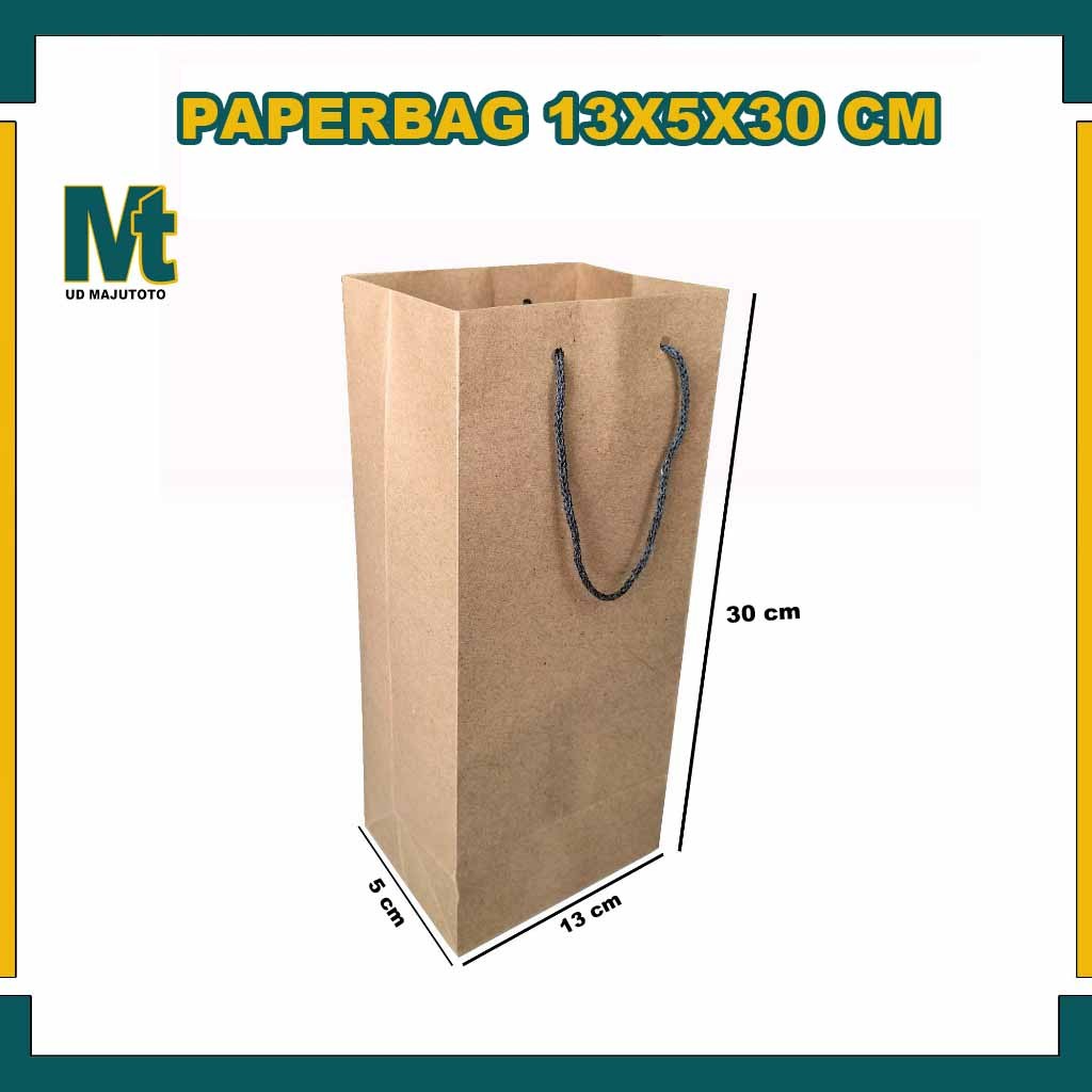 

Paper Bag 13X5X30 Cm (PAKET 12 PCS) / Tas Kertas / Tas Kado / Tas Souvenir / Tas Tumbler