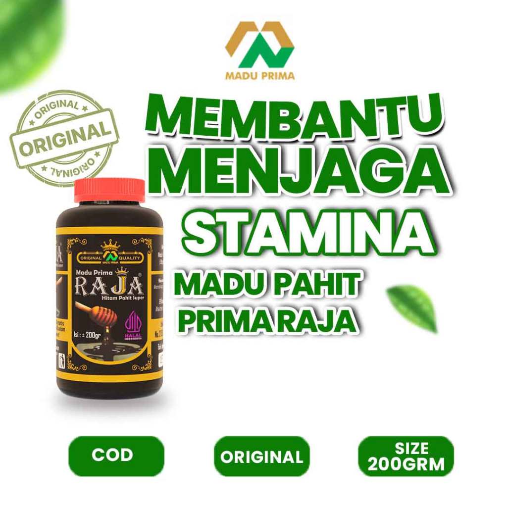 

Madu Prima Raja Madu Hutan Multiflora Hitam Pahit Super Efektif Tambah Stamina 200gram