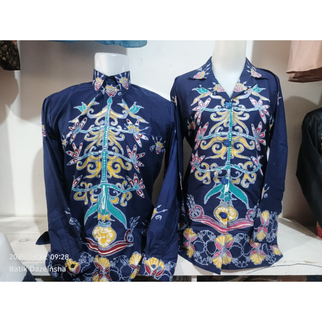 kemeja dan blus batik motif Kalimantan Tengah
