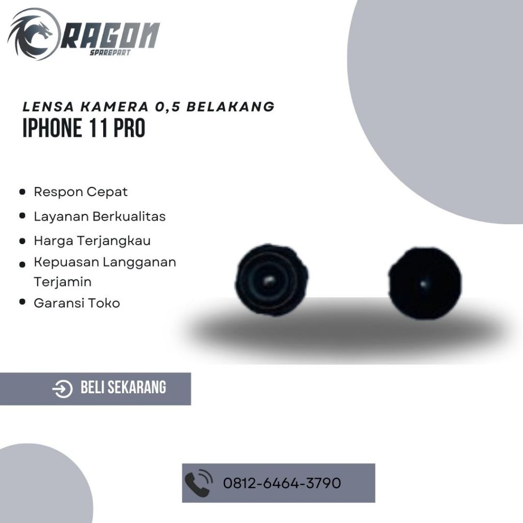 LENSA KAMERA BELAKANG IP 11 PRO / 11 PRO MAX ORIGINAL