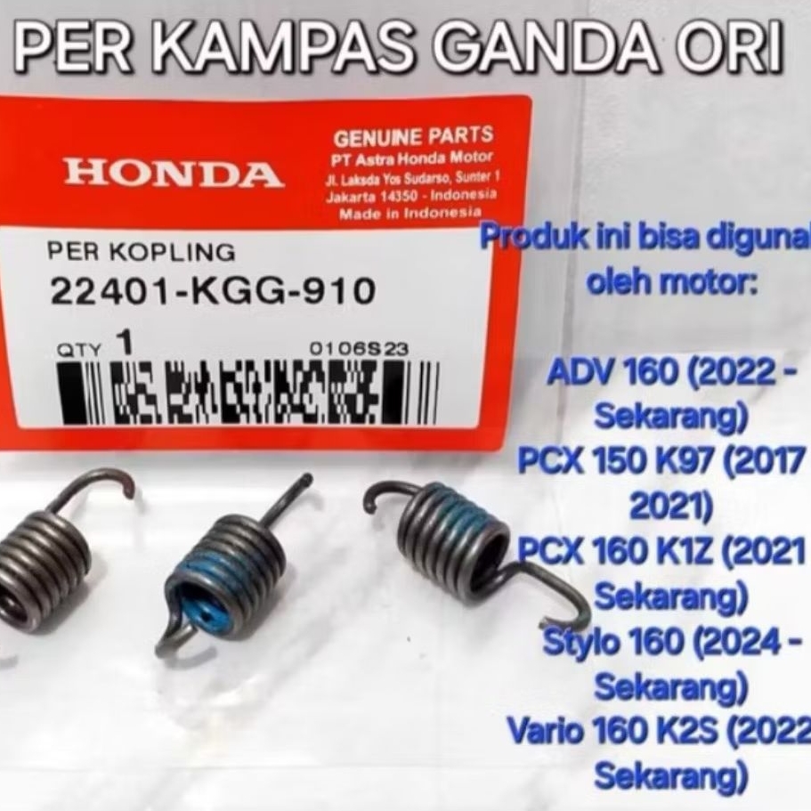 Per Sentri Kopling Ganda Vario 160 PCX 160 ADV 160 22401KGG910 3pcs