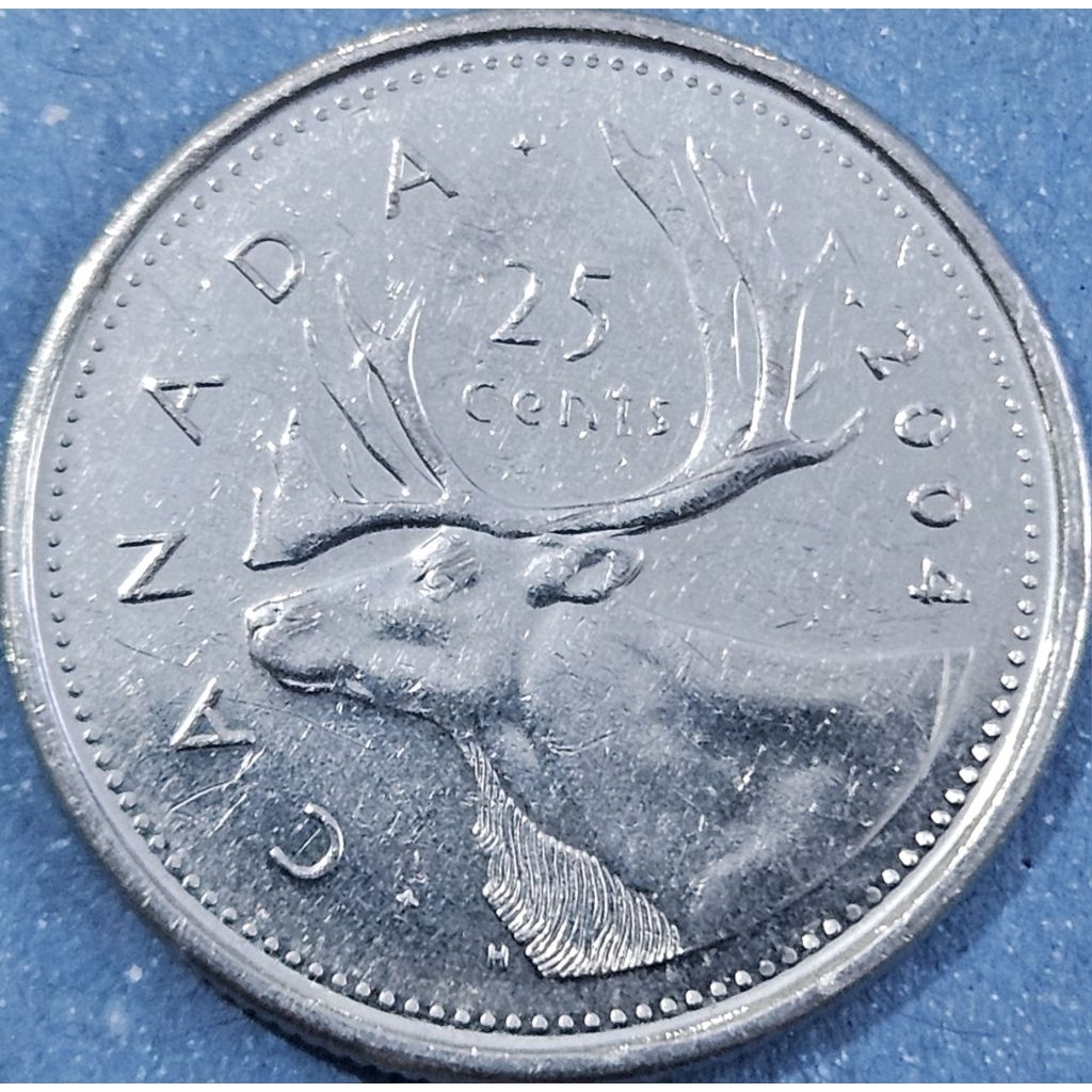 Koin Asing Negara Canada 25 Cent 2004 Elizabeth II Dr Regina Kondisi Koin Bersih Original 100%