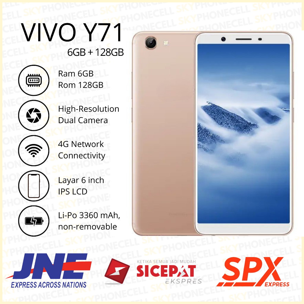 VIVO Y71 RAM 6/128GB GARANSI 1 TAHUN