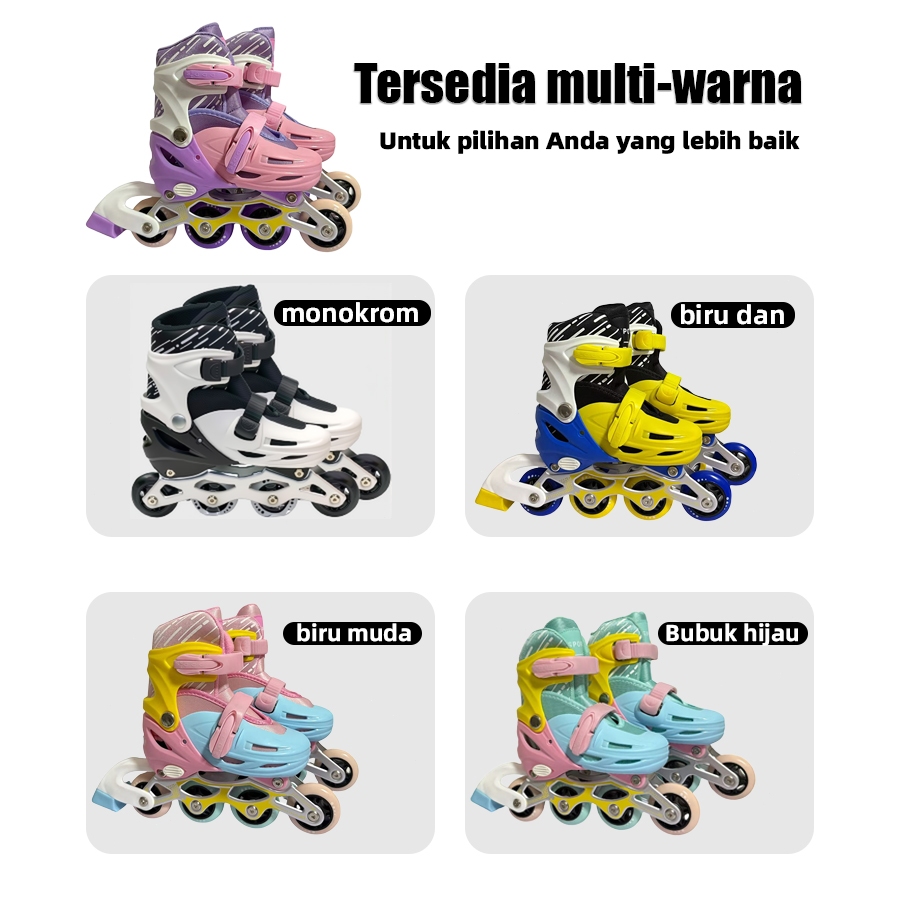 Matougui sepatu roda/sepatu roda Oxelo/2026 Sepatu Es Terbaru untuk Anak Perempuan, lampu kedip/tida