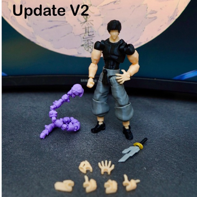 Toji fushiguro action figure dummy13 full artikulasi sepatu magnet jujutsu kaisen