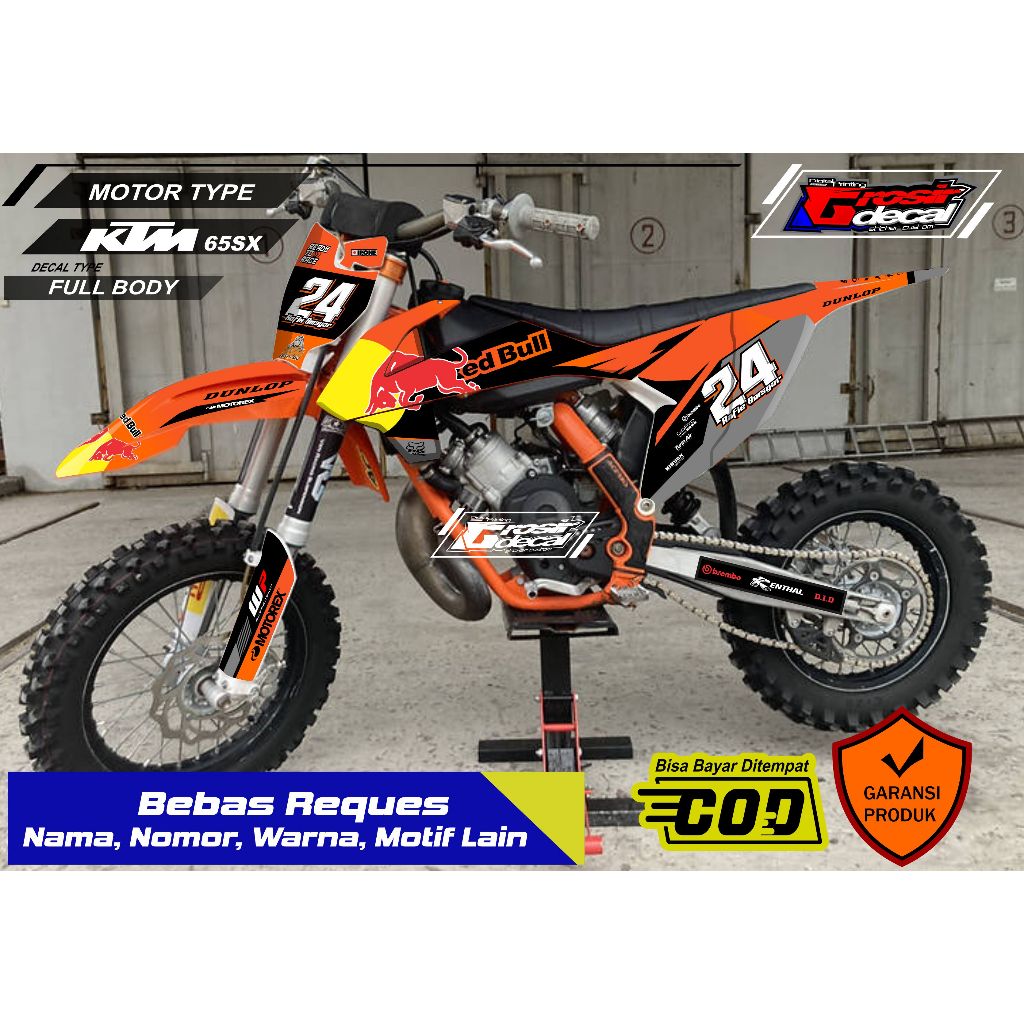 Sticker Decal Trail Mini Mini Trail KTM 65cc New 2016 - 2024 Redbull Full Body Free Custom