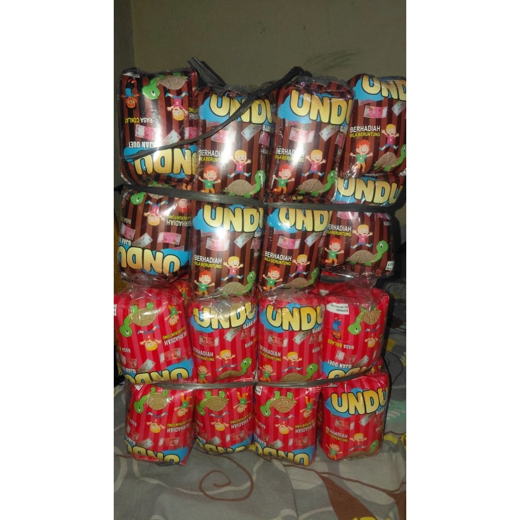 

ciki undu 1renceng isi 10pcs (berhadiah bila beruntung)tidak bisa request rasa