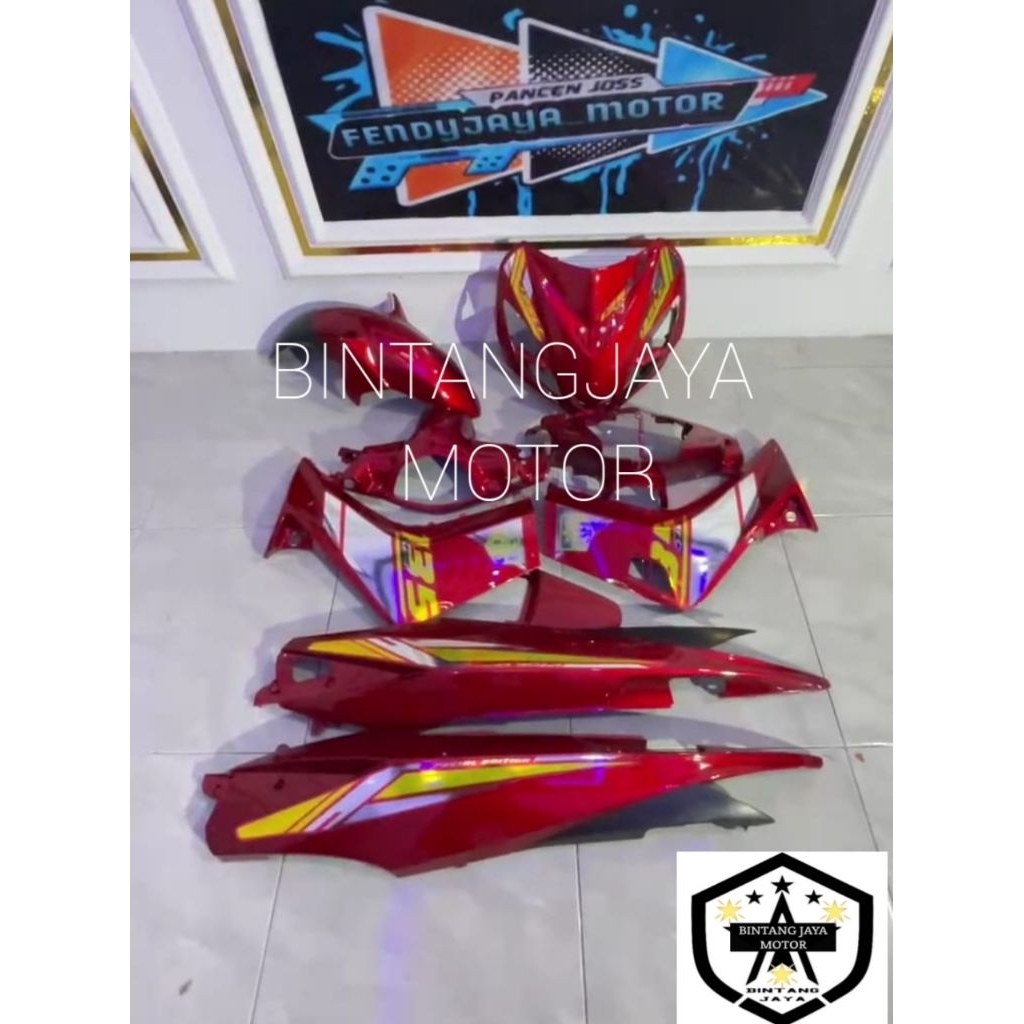 body fullset Yamaha Jupiter MX old merah hologram body fullset Jupiter MX lama