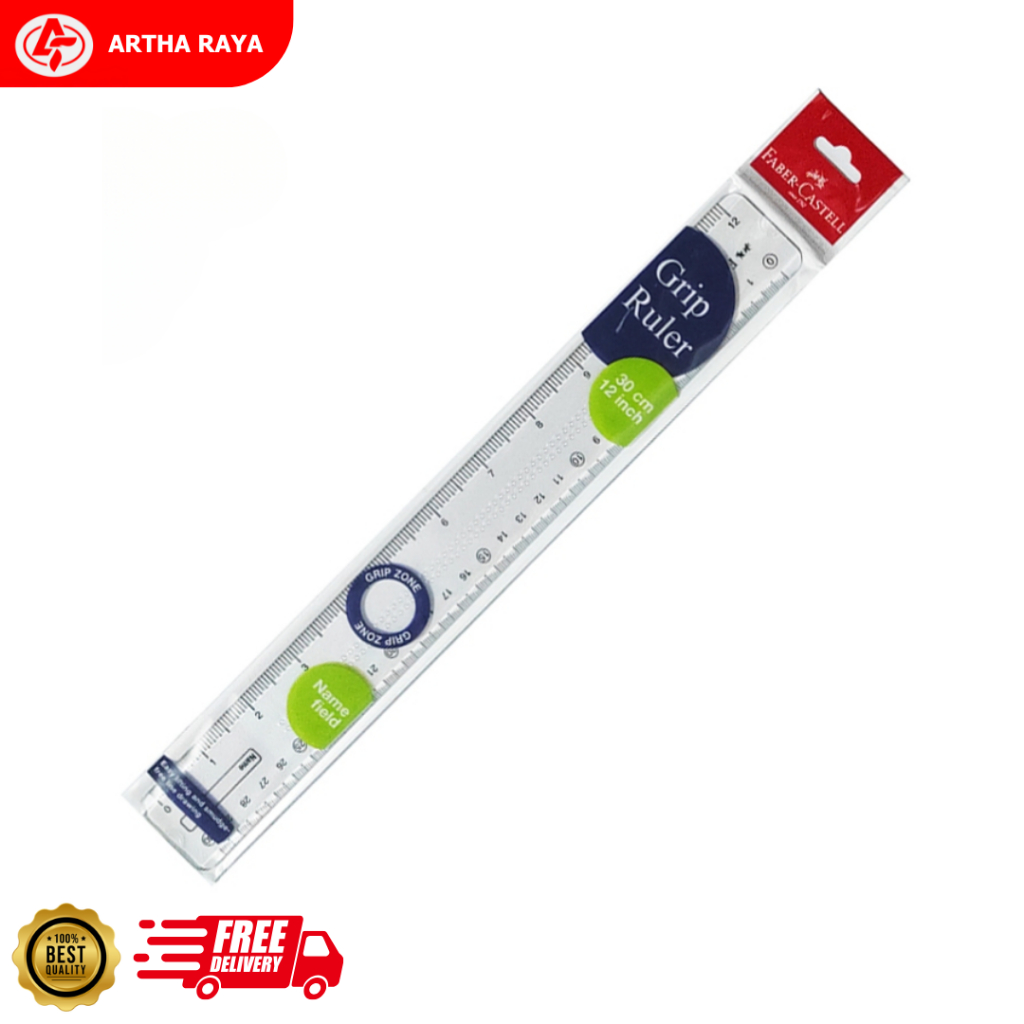 

Penggaris Faber Castell 30 cm / Plastik Keras Tebal / Ruller Scale / Penggaris Scale 12"/30 cm