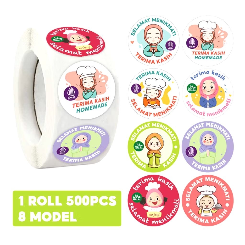 

STICKER THANKYOU / SELAMAT MENIKMATI 500 Pcs 1 roll