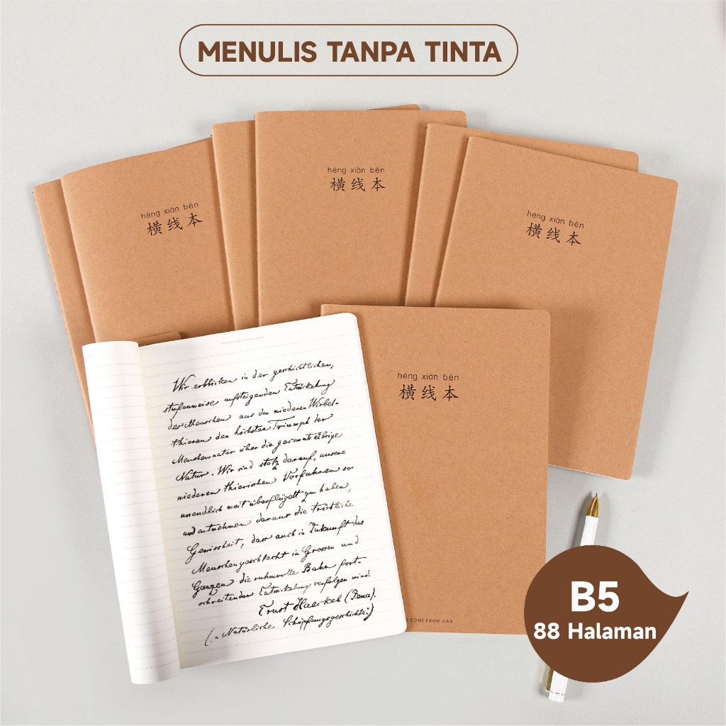 

Retro Kraft Paper Notebook 12 PCS Paket B5 Mengental Halaman Dalam Menulis Tinta Tanah Tahan Pekerjaan Rumah Studi Stategy